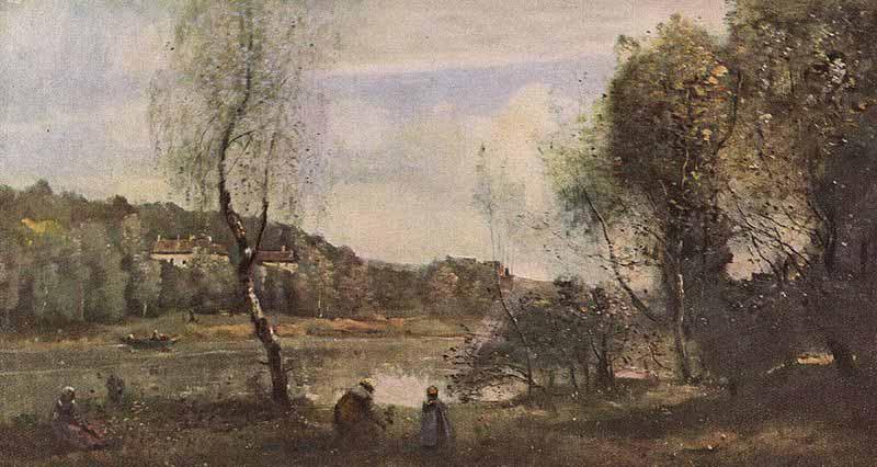 Jean-Baptiste Camille Corot Teich von Ville-d'Avray Spain oil painting art